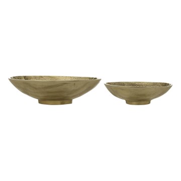 Eglo - SET 2x Okrasni pladenj pr. 28/21 cm zlata