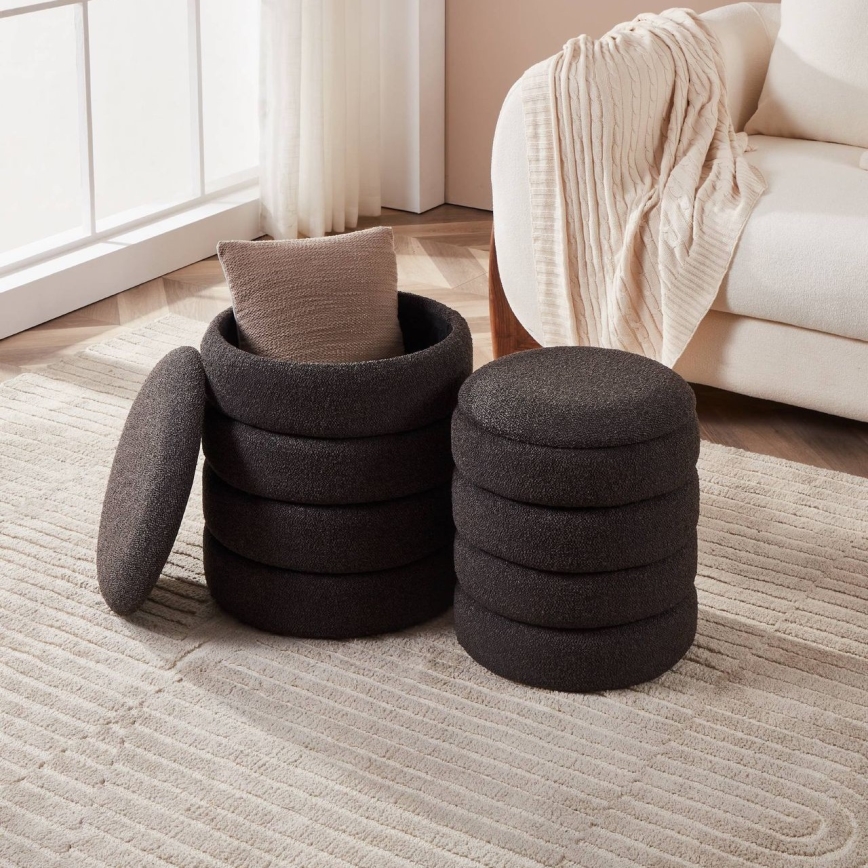 Eglo - SET 2x Tabure pr. 33,5/40 cm črna