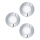 Eglo - SET 3x LED Kopalniška vgradna svetilka FUEVA 1xLED/2,8W/230V IP44 sijajni krom
