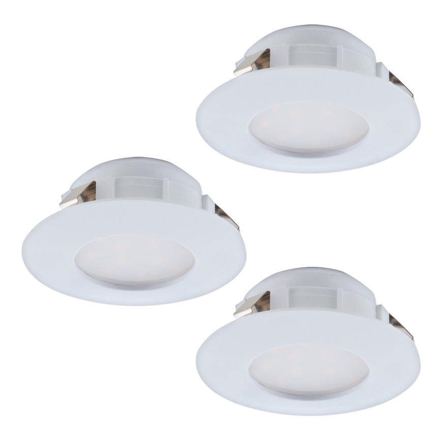 Eglo - SET 3x LED Kopalniška vgradna svetilka PINEDA 1xLED/4,9W/230V IP44