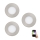 Eglo - SET 3x LED RGB Zatemnitvena vgradna svetilka FUEVA-C 1xLED/3W/230V