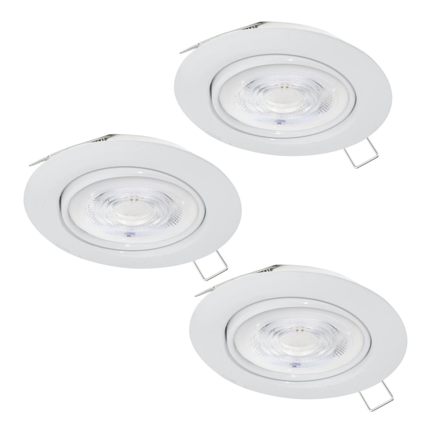 Eglo - SET 3x LED Vgradna svetilka 1xGU10/4W/230V bela