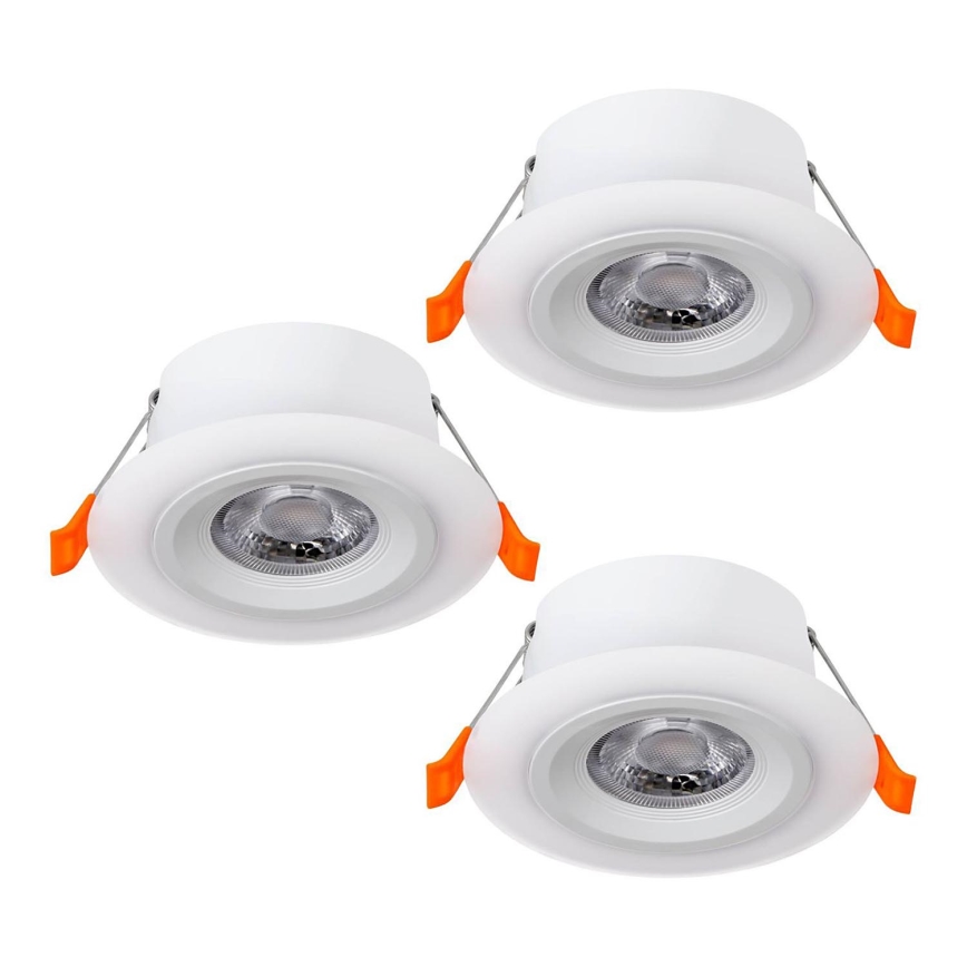 Eglo - SET 3x LED Vgradna svetilka 3xLED/4,8W/230V bela