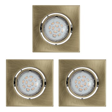 Eglo - SET 3x LED Vgradna svetilka IGOA 3xGU10/5W/230V