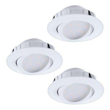 Eglo - SET 3x LED Zatemnitvena vgradna svetilka PINEDA 1xLED/5,5W/230V