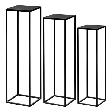 Eglo - SET 3x Stojalo za rože črna