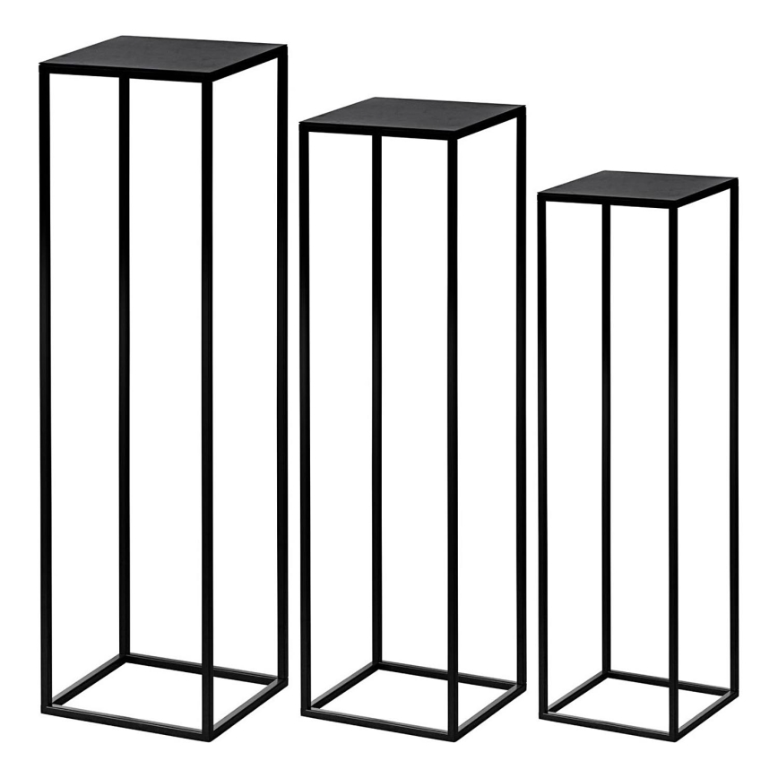 Eglo - SET 3x Stojalo za rože črna