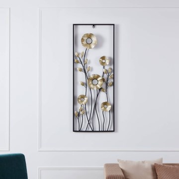 Eglo - Stenska dekoracija 100x38,5 cm črna/zlata