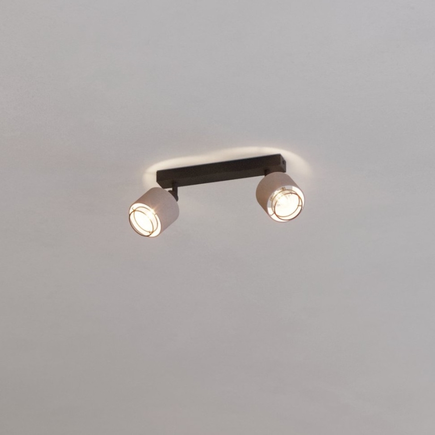 Eglo - Stenska svetilka 2xE14/40W/230V črna/bež