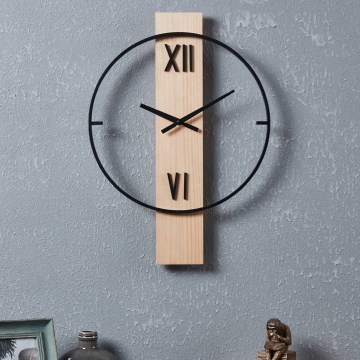 Eglo - Stenska ura 1xAA 56x40 cm les/kovina - FSC certifikat