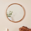 Eglo - Stensko ogledalo pr. 70 cm rjava