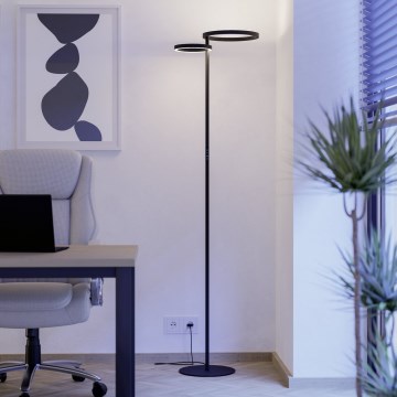 Eglo - Stoječa LED svetilka z možnostjo zatemnitve LED/16W/230V + LED/12W črna