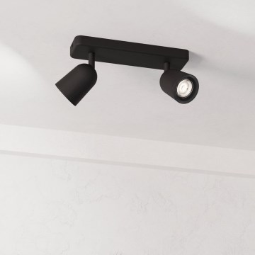 Eglo - Stropna smerna svetilka 2xGU10/10W/230V črna