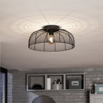 Eglo - Stropna svetilka 1xE27/40W/230V črna
