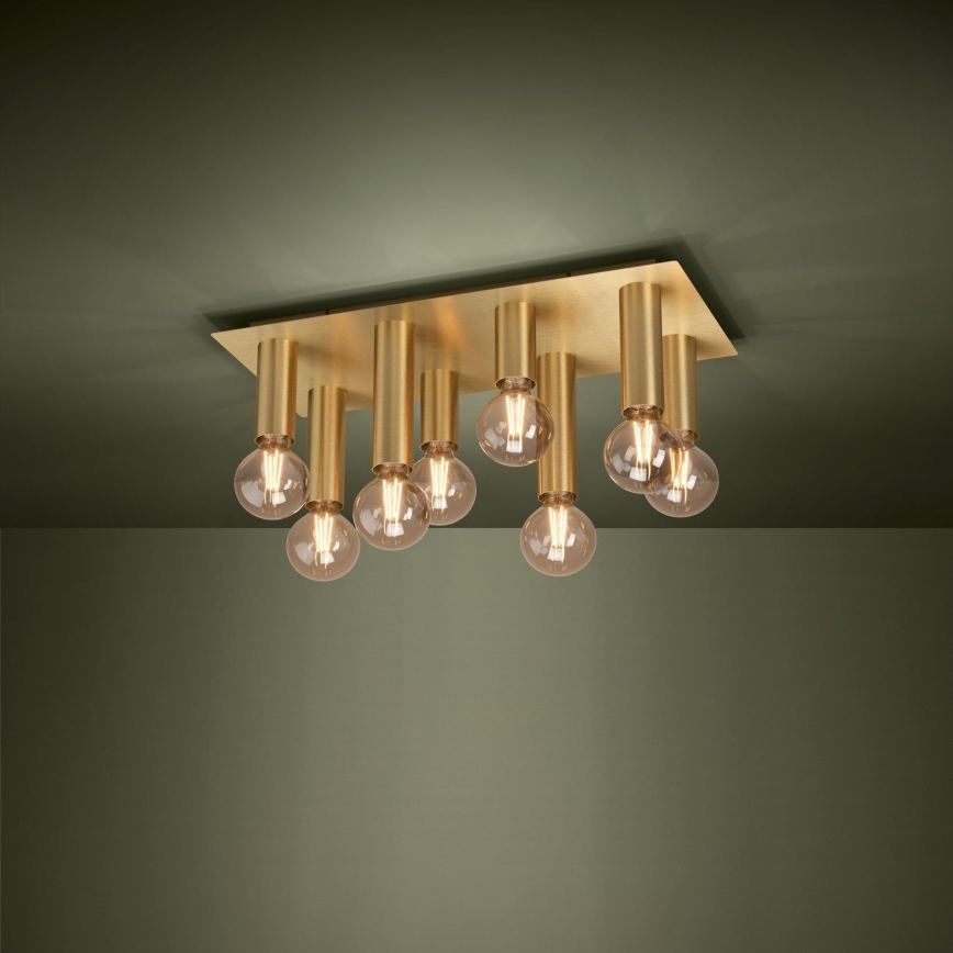 Eglo - Stropna svetilka 8xE27/40W/230V zlata