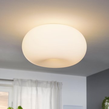 EGLO - Stropna svetilka OPTICA 2xE27/60W/230V opalno steklo pr. 35 cm