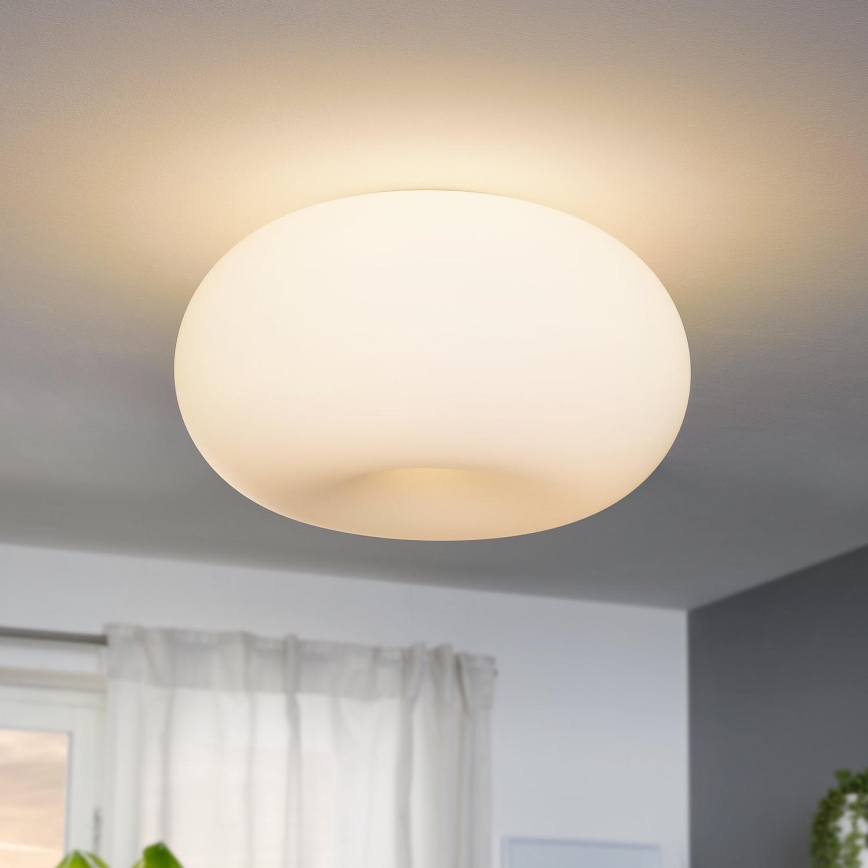 EGLO - Stropna svetilka OPTICA 2xE27/60W/230V opalno steklo pr. 35 cm