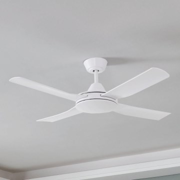 Eglo - Stropni ventilator 52W/230V + Daljinski upravljalnik bela