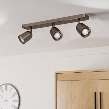 Eglo - stropno usmerjeno svetilo 3xGU10/10W/230V bronasto