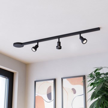 Eglo - Točkovno svetilo 3xGU10/10W/230V črna