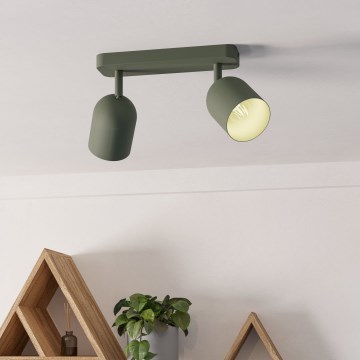 Eglo - Usmerjeno stropno svetilo 2xE14/40W/230V zeleno