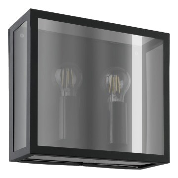 Eglo - Zunanja stenska svetilka 2xE27/40W/230V IP44 črna