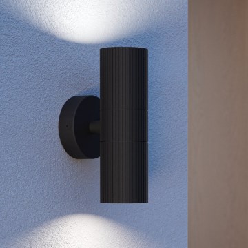 Eglo - Zunanje stensko svetilo 2xGU10/28W/230V IP44 črno