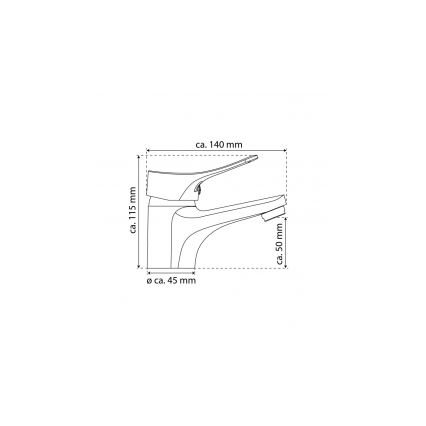 Eisl NI075VECR - Pipa za umivalnik + odtok s prelivom VERONA sijajni krom