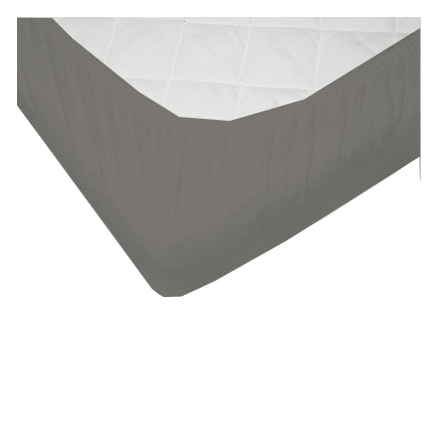 EKO - Nepremočljiva rjuha z elastiko JERSEY 120x60 cm siva