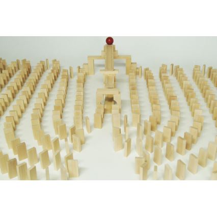EkoToys - Lesene domine 830 kos bukev