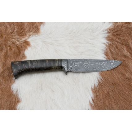 Ekskluziven nož iz damaščanskega jekla 12,7 cm javor/ahat