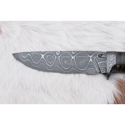 Ekskluziven nož iz damaščanskega jekla 12,7 cm javor/ahat