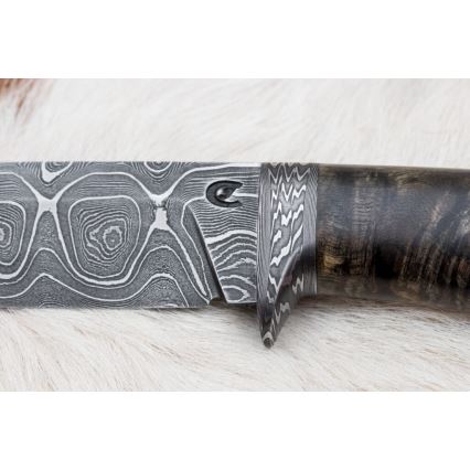 Ekskluziven nož iz damaščanskega jekla 12,7 cm javor/ahat
