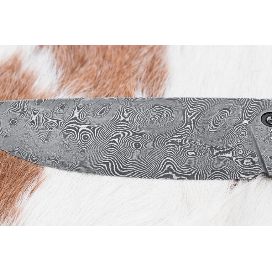 Ekskluziven nož iz damaščanskega jekla 12 cm bocote/ebenovina