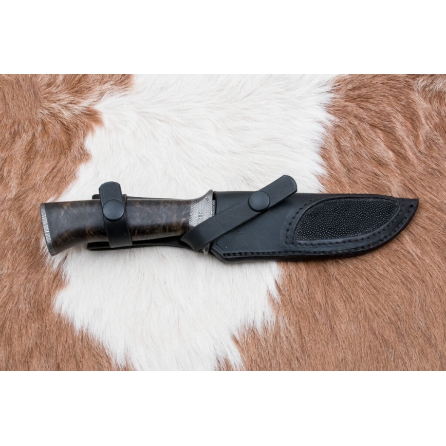 Ekskluziven nož iz damaščanskega jekla 13,8 cm javor