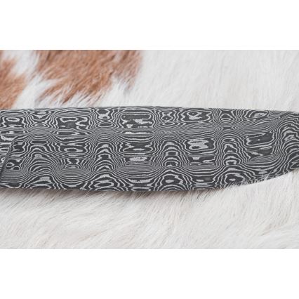 Ekskluziven nož iz damaščanskega jekla 14,4 cm kostanj/mamutov zob