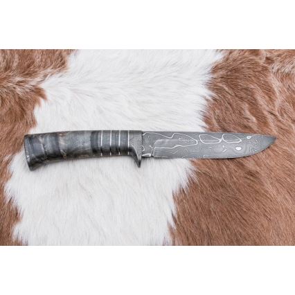 Ekskluziven nož iz damaščanskega jekla 14 cm pepel