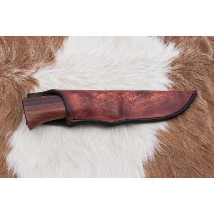 Ekskluziven nož iz damaščanskega jekla 9,6 cm palisander santos/ebenovina