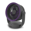 ELDONEX ESF-1010-GY - Polnilni namizni ventilator 9W/5V 4000 mAh siva