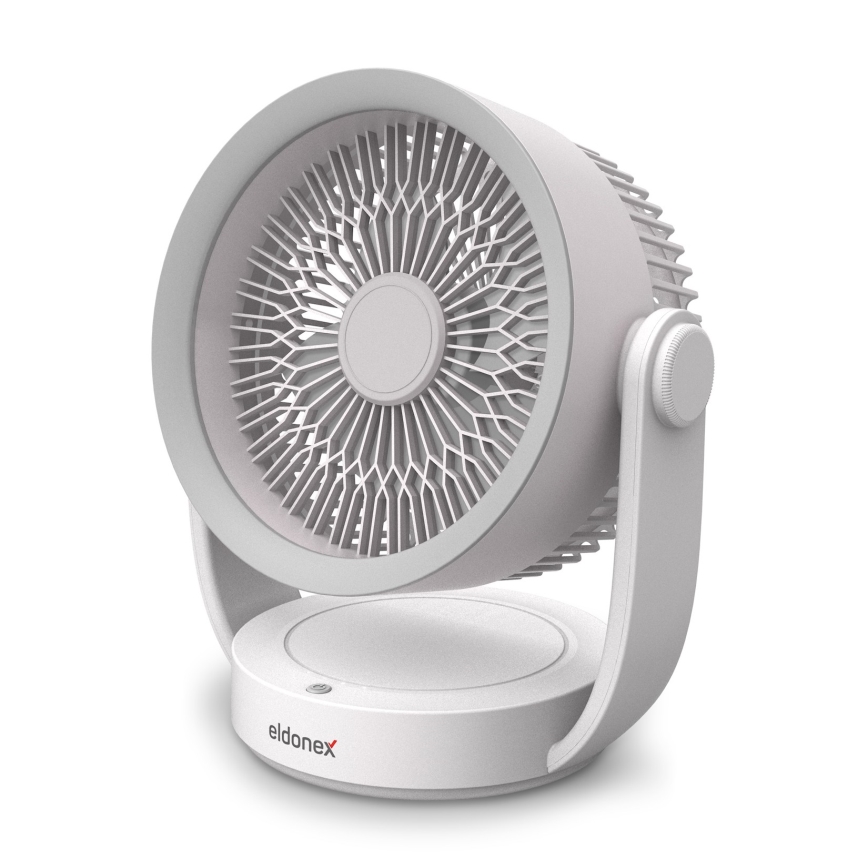 ELDONEX ESF-1010-WH - Polnilni namizni ventilator 9W/5V 4000 mAh bela
