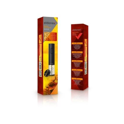 ELDONEX EWO-2100-BK - Električni odpirač za vino 4xAA črna