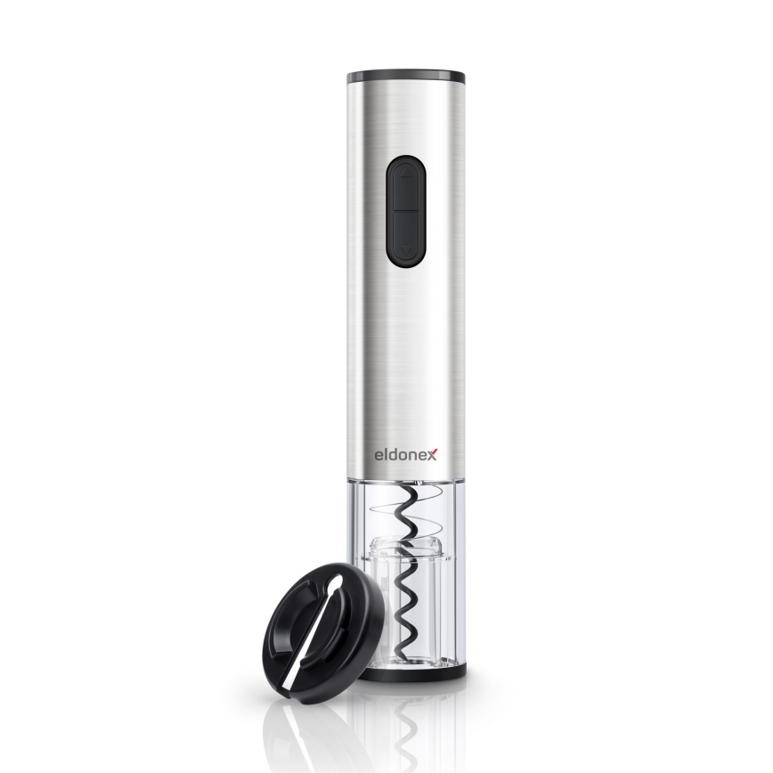 ELDONEX EWO-2200-SL - Električni odpirač za vino 4xAA mat krom