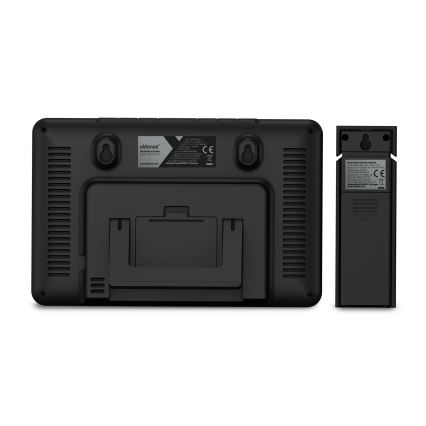 ELDONEX EWS-1010-BK - Vremenska postaja z LCD zaslonom 2xAAA črna