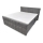 Električni adjustable upholstered bed z vzmetnicami in topper HELEN 180x200 cm siva