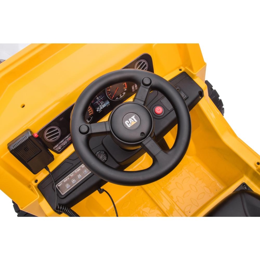 Električni avto Loader CAT 60W/4500 mAh rumena/črna