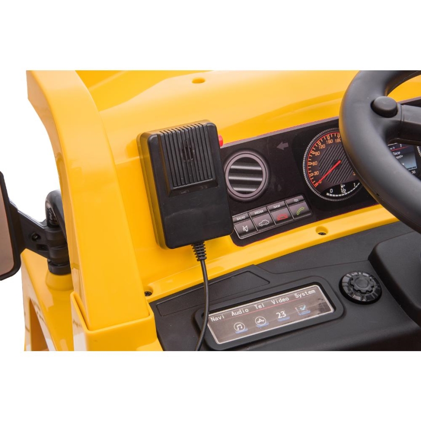 Električni avto Loader CAT 60W/4500 mAh rumena/črna