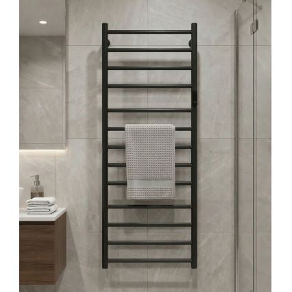 Električni grelec za brisače 45x132 cm 180W, nerjaveče jeklo/črna