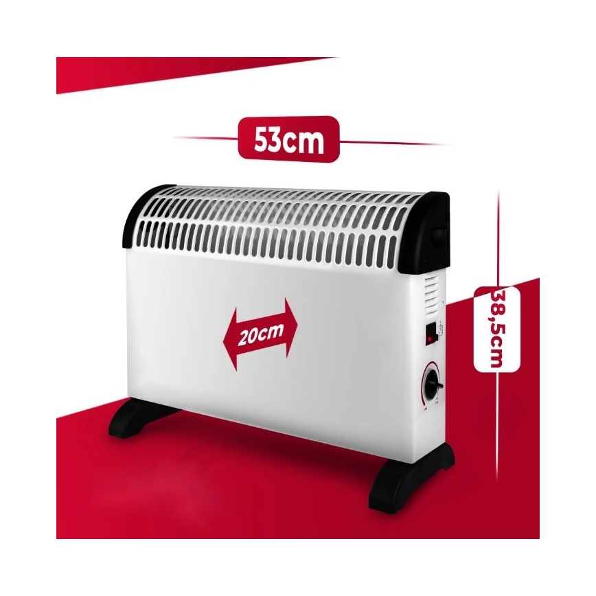 Električni konvektorski grelec 750/1250/2000W termostat