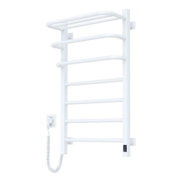 Električni kopalniški radiator s termostatom FORTIS 350W/230V 80,6 cm IP44 bela leva