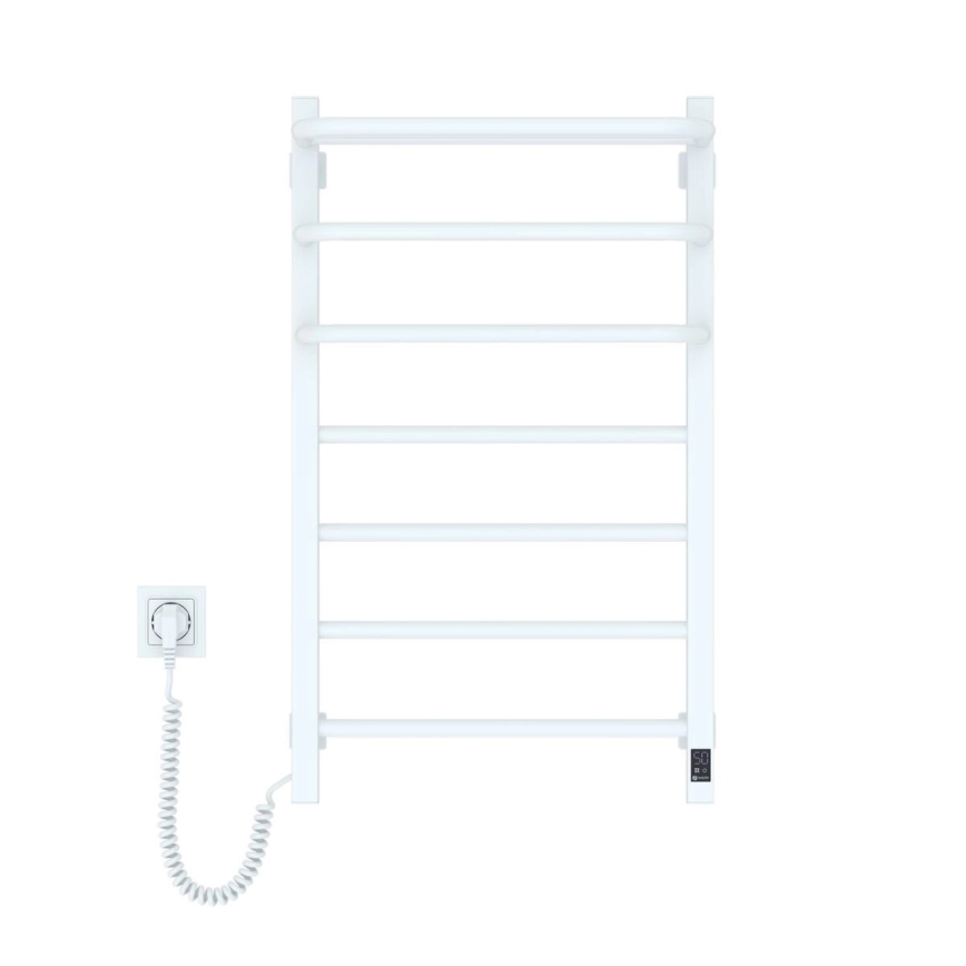 Električni kopalniški radiator s termostatom FORTIS 350W/230V 80,6 cm IP44 bela leva